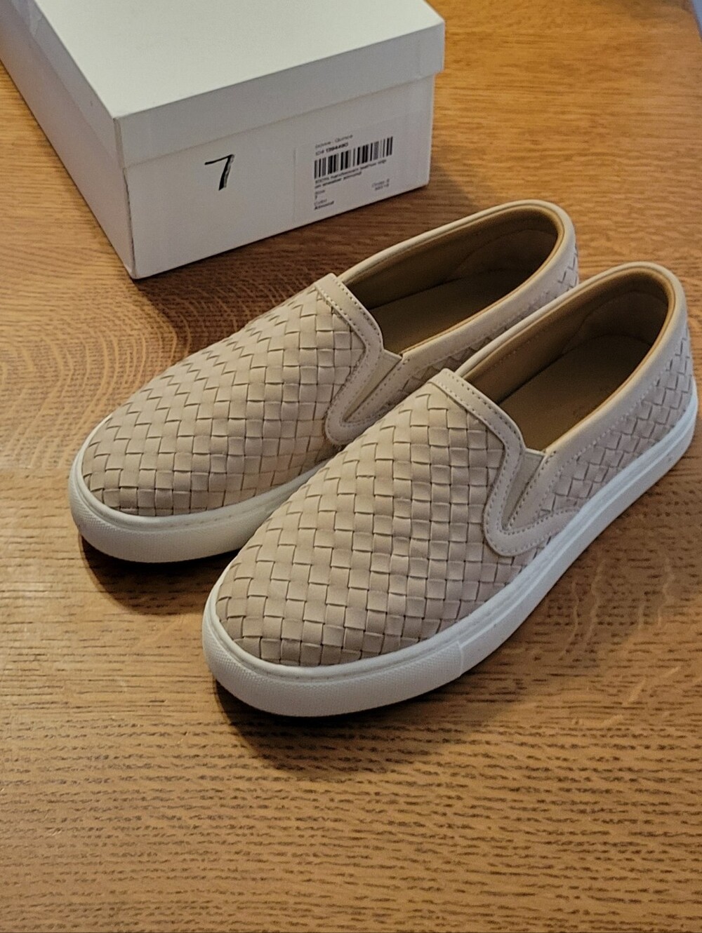 Quince Handwoven Leather Slip-on Sneaker - Almond - Picture 9 of 13